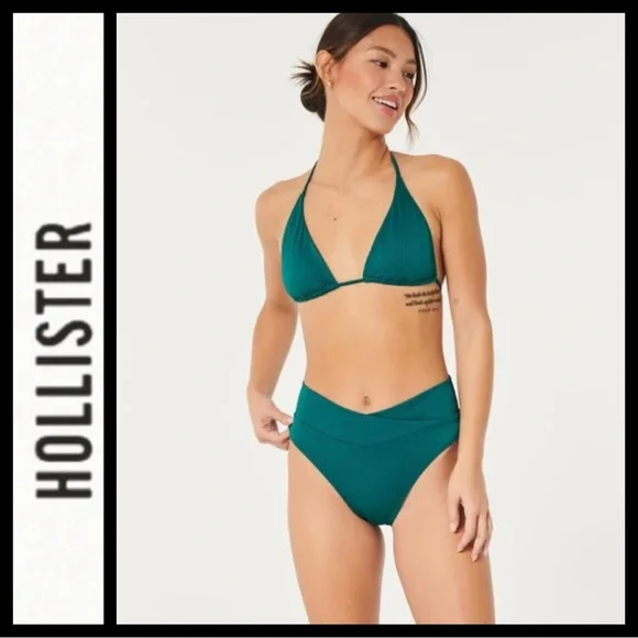 NWT Hollister Curvy High Waist Ribbed Bikini Bottoms - Picture 3 of 9